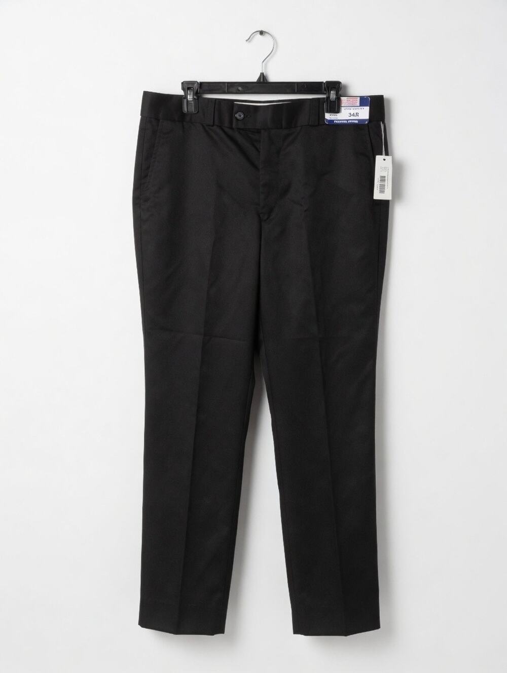 National Patrol Black Dress Pants Size 34R – Style 3000E BLK – 100% Polyester –